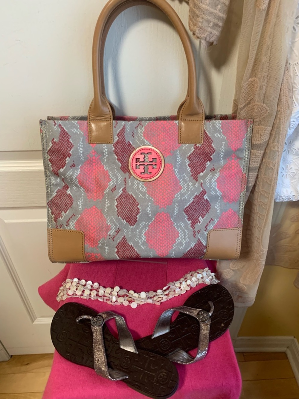 Tory Burch Ella tote beach bag